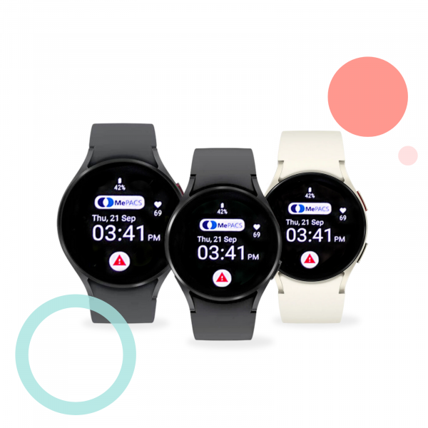 There are some similarities between a smartwatch and the MePACS Solo Watch. Both devices can tell the time, have falls detection, GPS, health apps and other features.